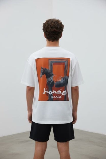 T-shirt Oversize Horse Graphic