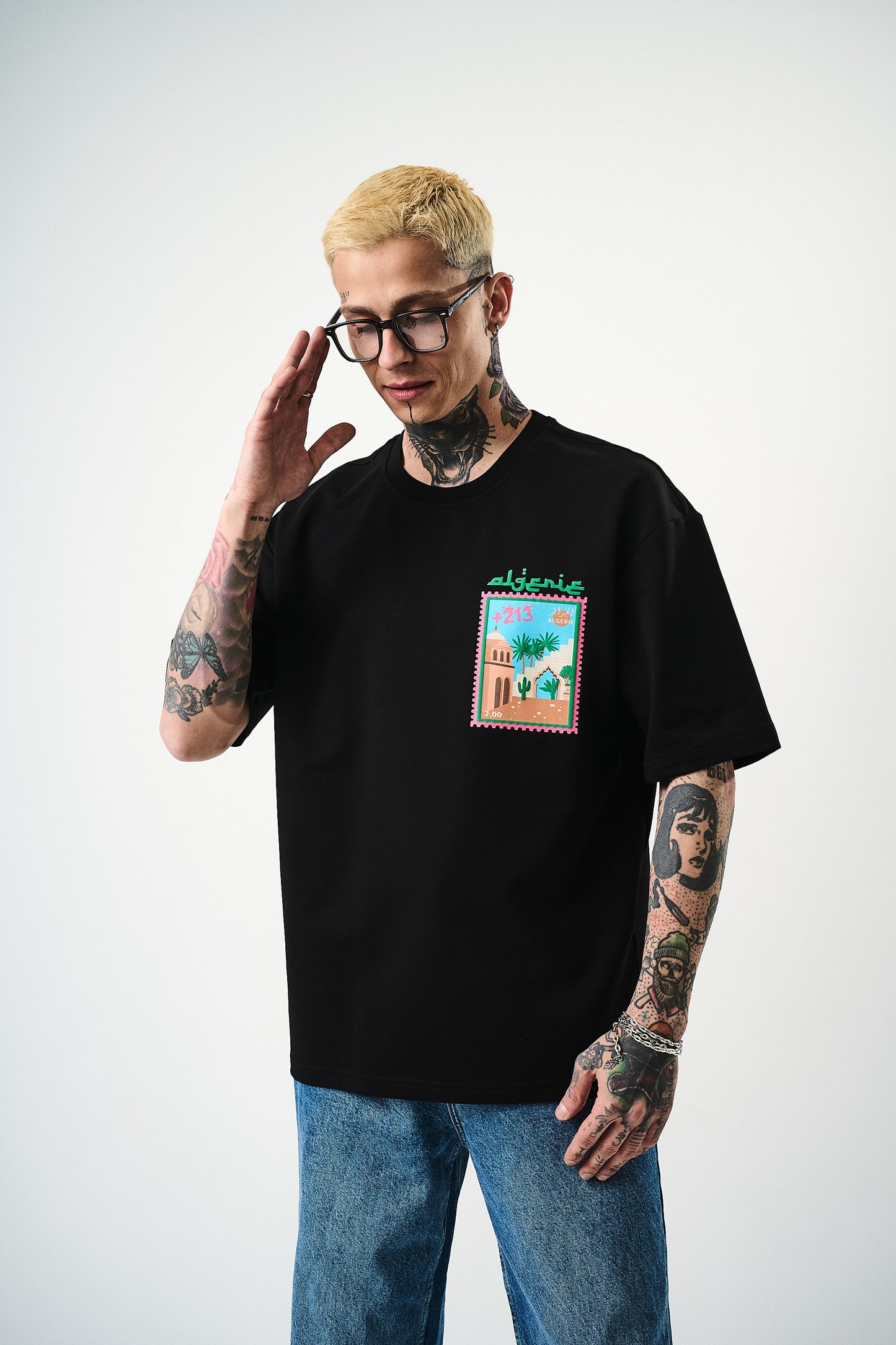 T-shirt Desert 213 stamp oversize