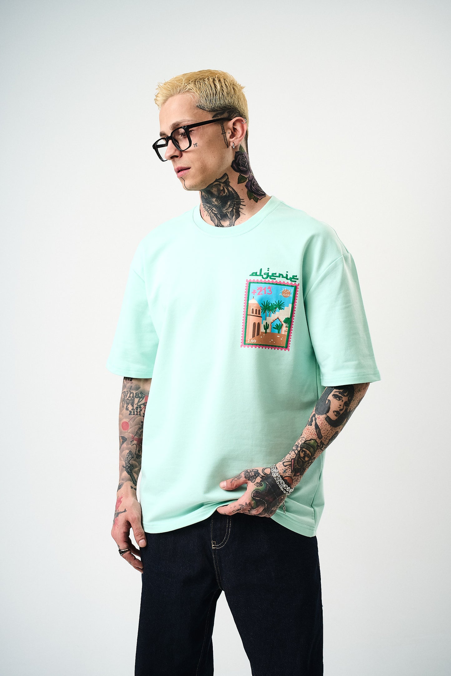 T-shirt Desert 213 stamp oversize
