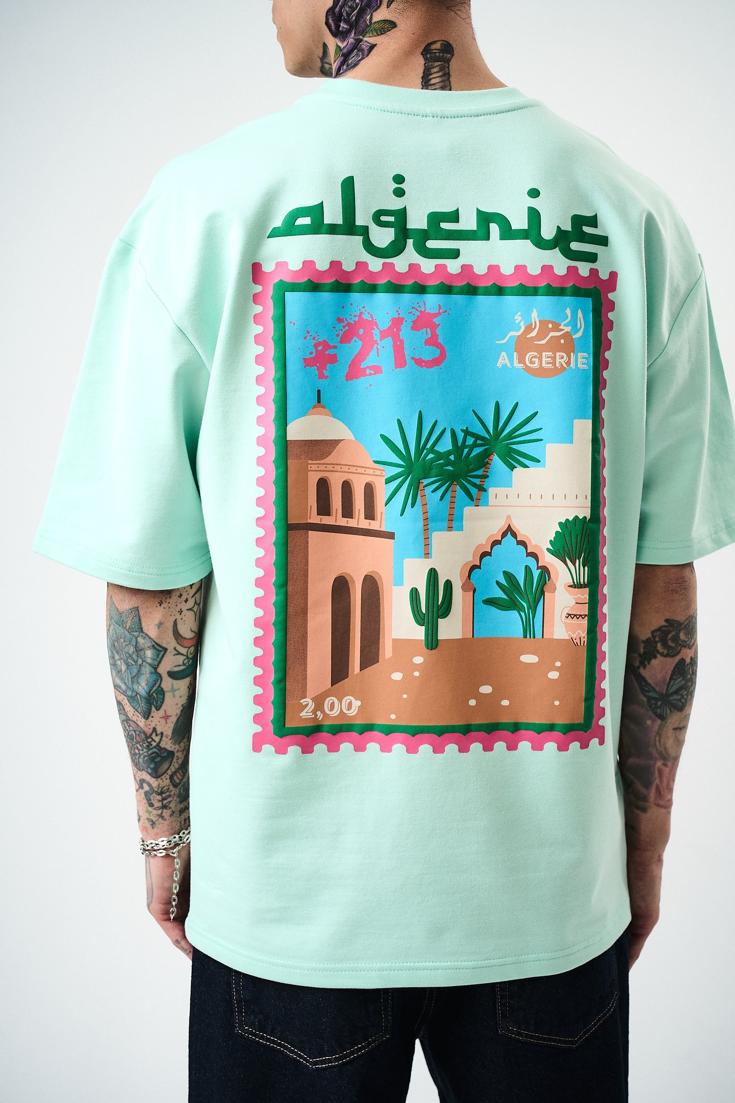 T-shirt Desert 213 stamp oversize